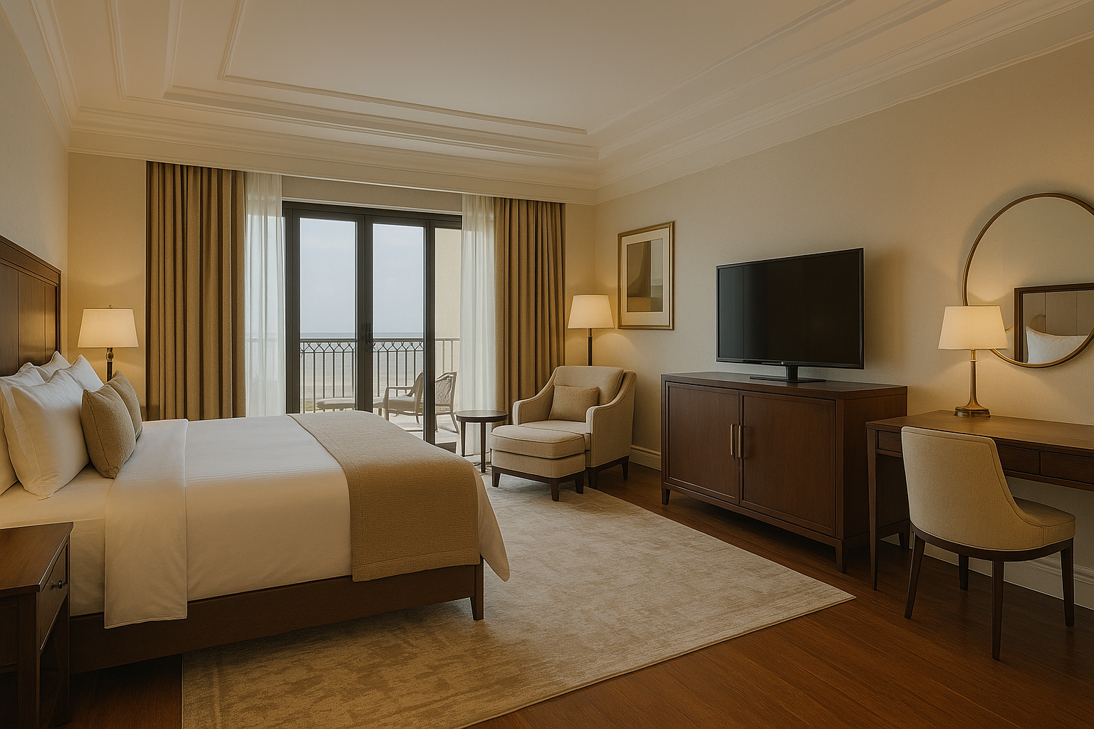 Luxury hotel suite interior